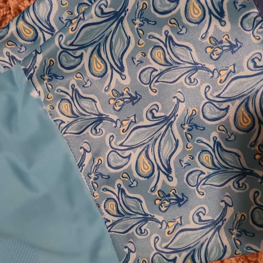 NEW Long Blue Cleaning Gloves with Patterned Cuffs - Picture 4 of 7